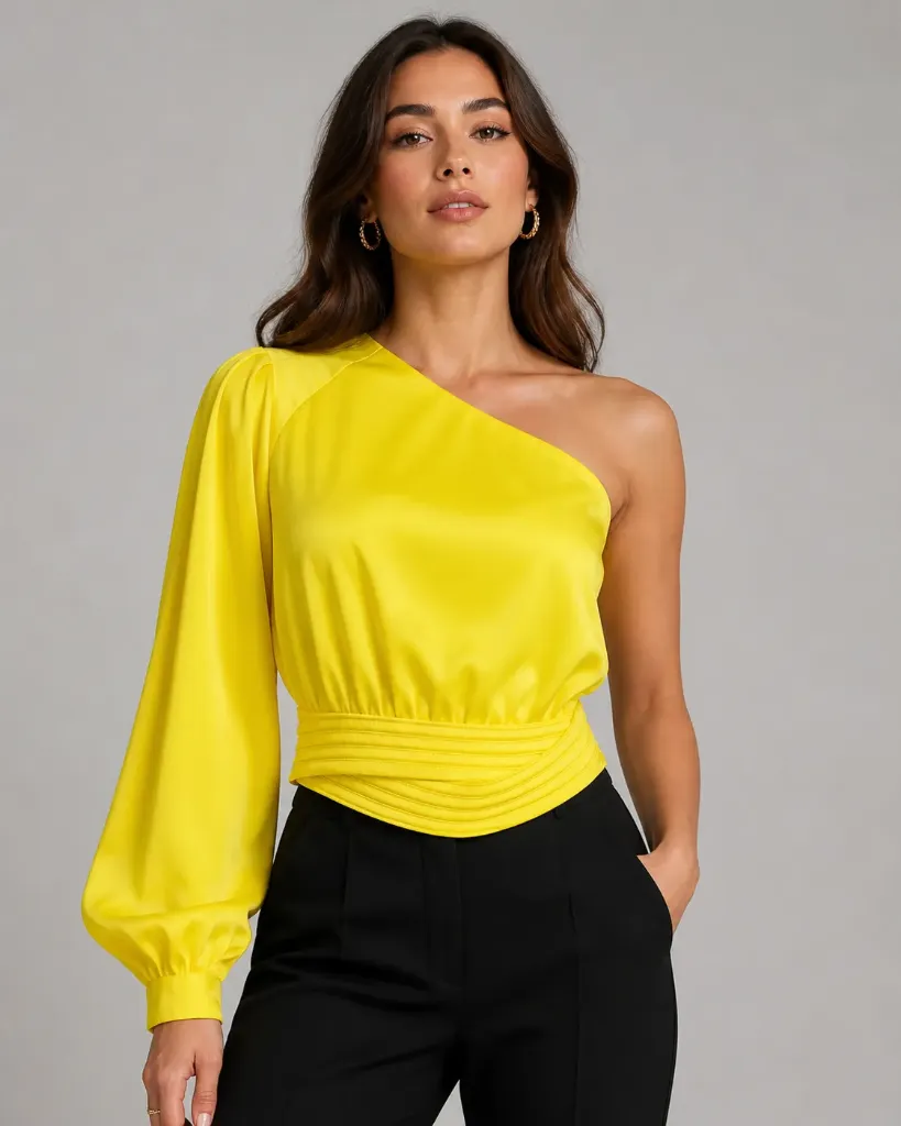 [Asimatrica crop top] 39943T